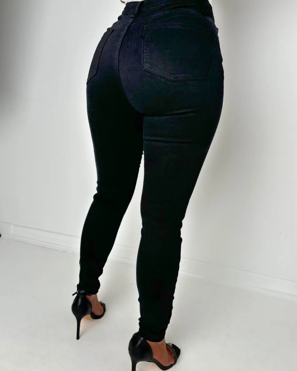 Amelie Black Stretch Push Up Skinny Jeans