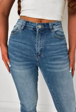 Amelie Mid Wash Stretch Push Up Skinny Jeans