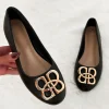 Back To Business Black Gold Detail Pumps
