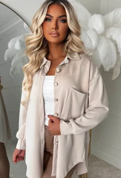 Be Our Babe Cream Gold Button Shirt