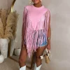 Boho Baddie Pink Tassel Jumper
