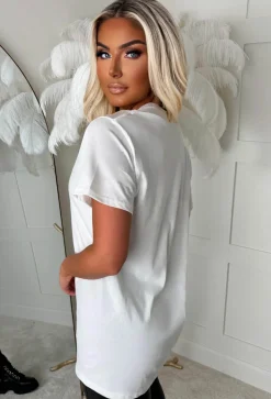 Bow Bye White Leopard Bow T-Shirt