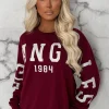 Bree Burgundy Los Angeles Sweatshirt