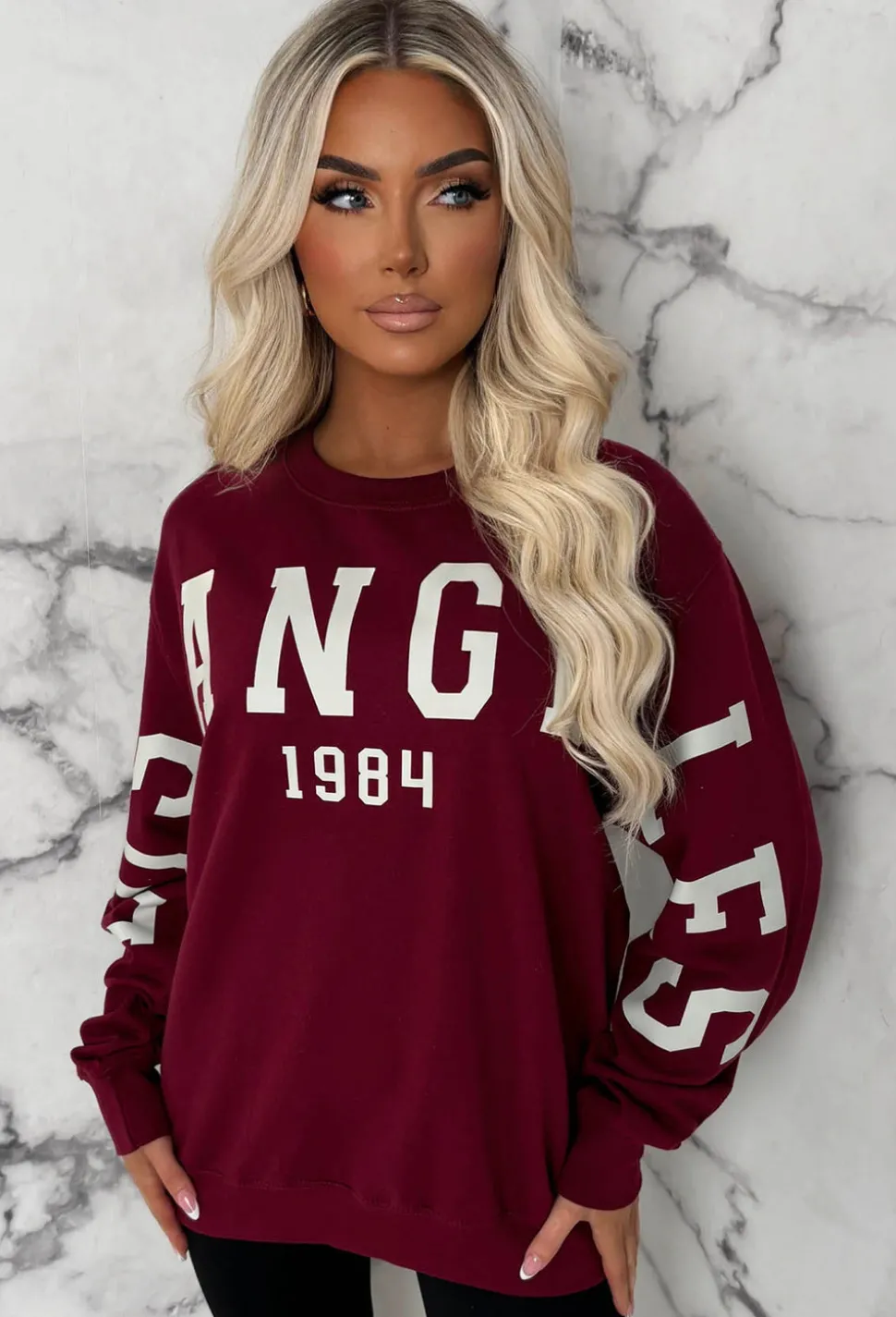 Bree Burgundy Los Angeles Sweatshirt