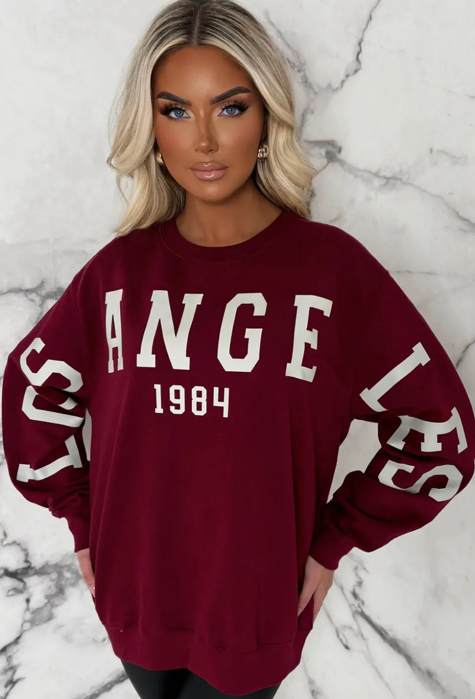 Bree Burgundy Los Angeles Sweatshirt