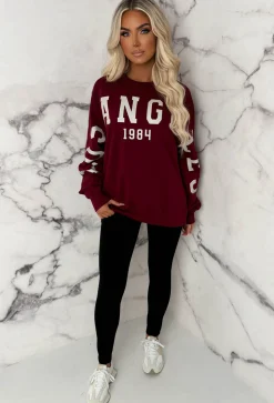 Bree Burgundy Los Angeles Sweatshirt