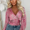 Briella Multi V-Neck Ruched Blouse