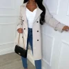 Cafe Society Beige Belted Trench Coat