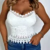 Careless Dreams White Lace Crop Top