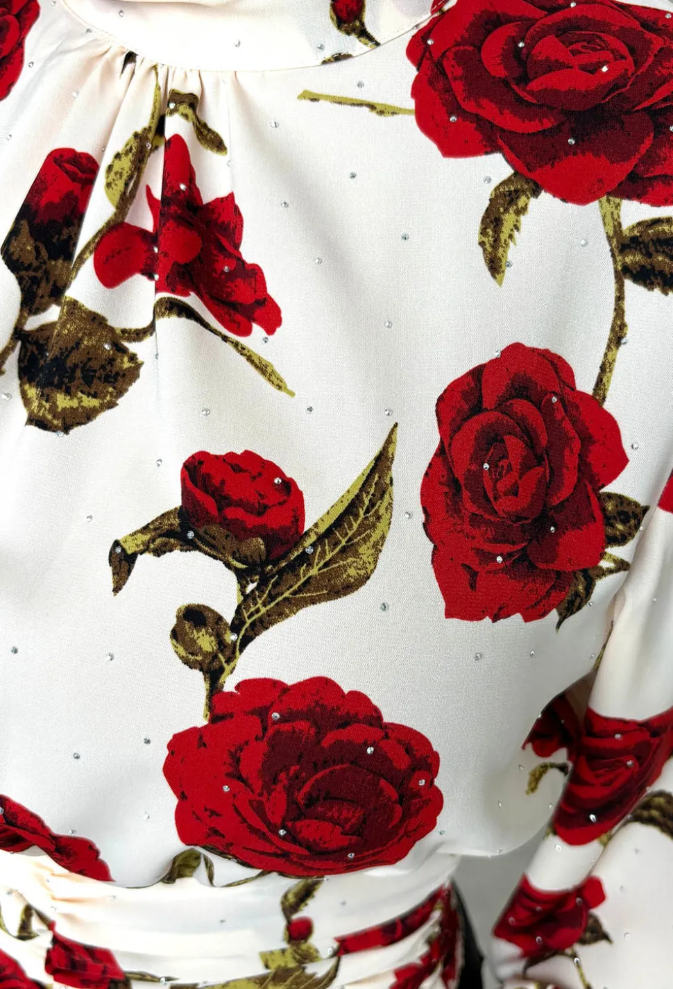 Cassidy Cream Rose Print Blouse