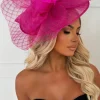 Cosmo Chic Hot Pink Floral Bow Detail Fascinator
