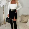 Essential Escape Black Split Front Skort
