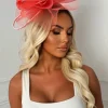 Eternity Coral Diamante Veil Fascinator