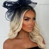 Eternity Navy Diamante Veil Fascinator