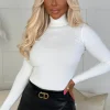 Feels Like Forever Cream Ultra Soft Rib Knit Roll Neck Jumper