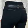 Fierce Chick Black Zip Detail Leggings