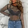 Flawless Diamond Black Diamante Long Sleeve Top