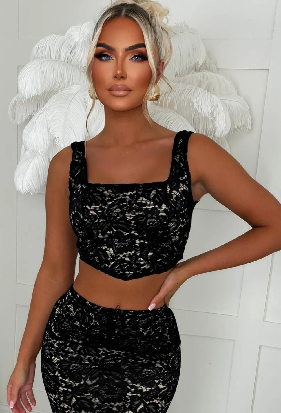 Flirtini Black Lace Corset Top