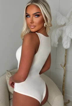 Girl Crush Cream Square Neck Sleeveless Bodysuit