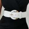 Glamorous Life White Gold Buckle Elasticated Belt