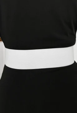 Glamorous Life White Gold Buckle Elasticated Belt