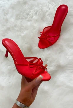 Keep My Love Red Bow Mules