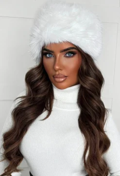 Kennedy White Faux Fur Hat