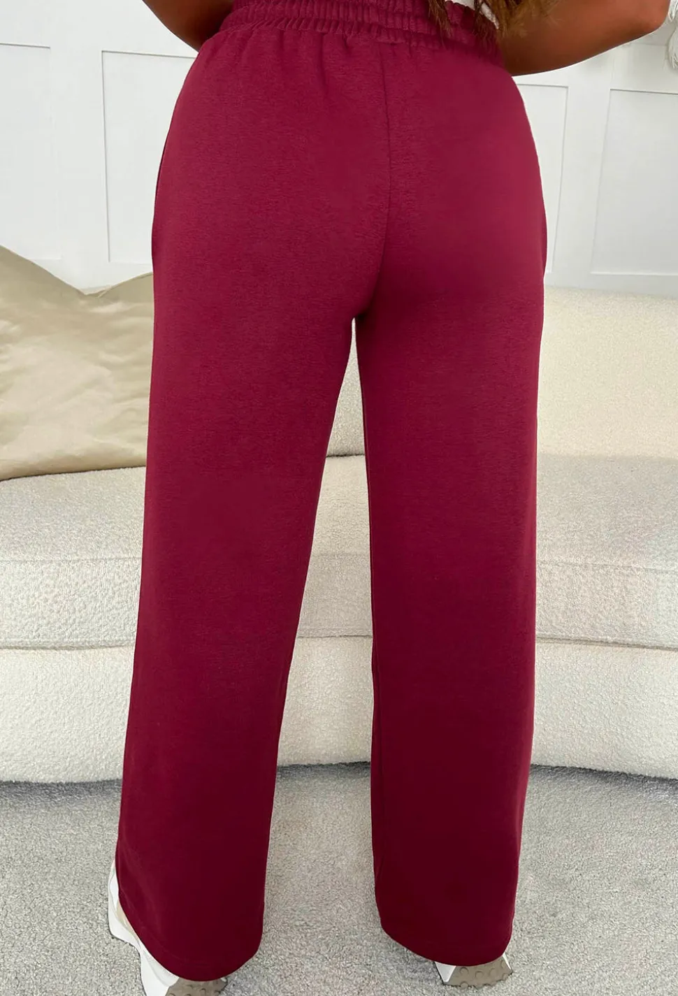 Love On Replay Burgundy Jacket And Jogger Loungewear Set