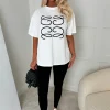 Luxe Girly White Printed T-Shirt