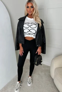 Luxe Girly White Printed T-Shirt