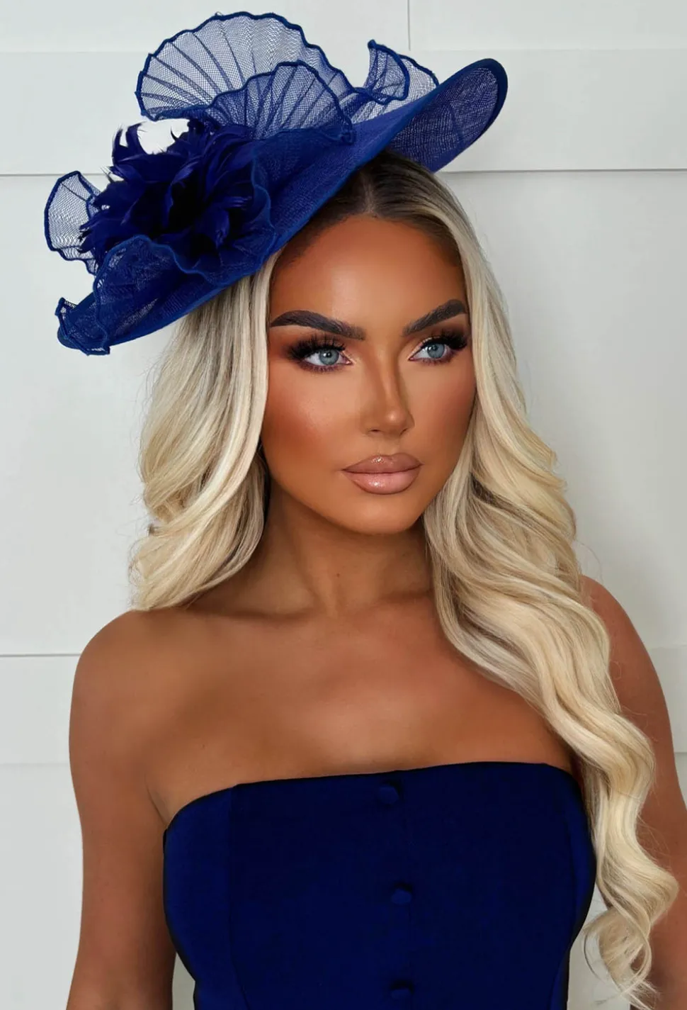 Material Girl Blue Floral Detail Fascinator