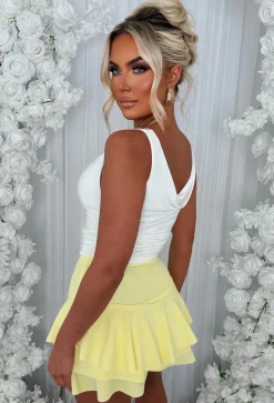 Misbehaving Lemon Double Layer Skort