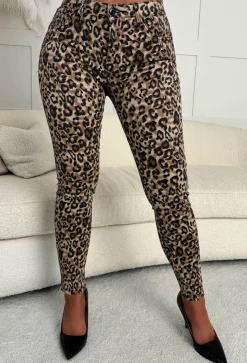 My Wild Life Leopard Skinny Stretch Jeans