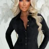 Pretty One Black Printed Stretch Jersey Shirt
