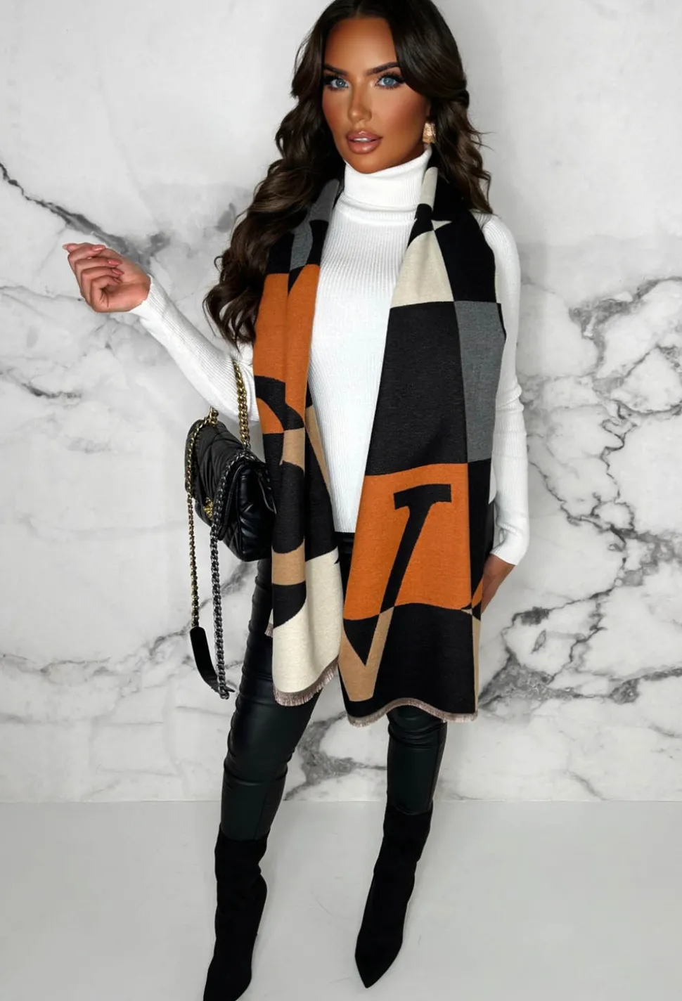 Take Me Out Black Slogan Design Scarf