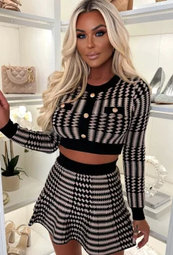 Thinking Of You Beige Check Knitted Jumper