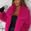 Yours Forever Hot Pink Ultra Thick Faux Fur Jacket